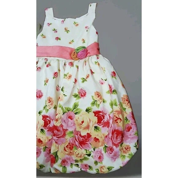 Girls Puff Dress 6 American Princess – Easter Wedding Flower Girl - Picture 4 of 9